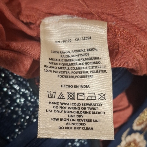 Anthropologie Navy and Gold Embroidered Jacket Size 4 - Picture 15 of 16